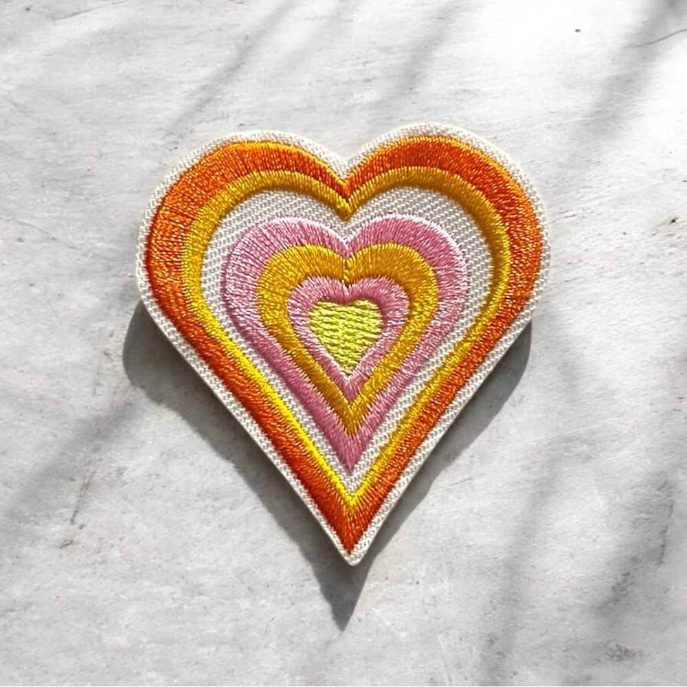 Heart Embroidered Patch